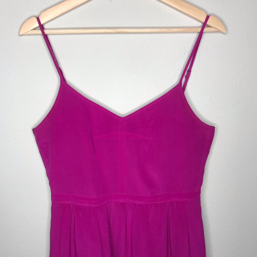 MADEWELL fuchsia casi silk dress size 6 - Picture 3 of 8